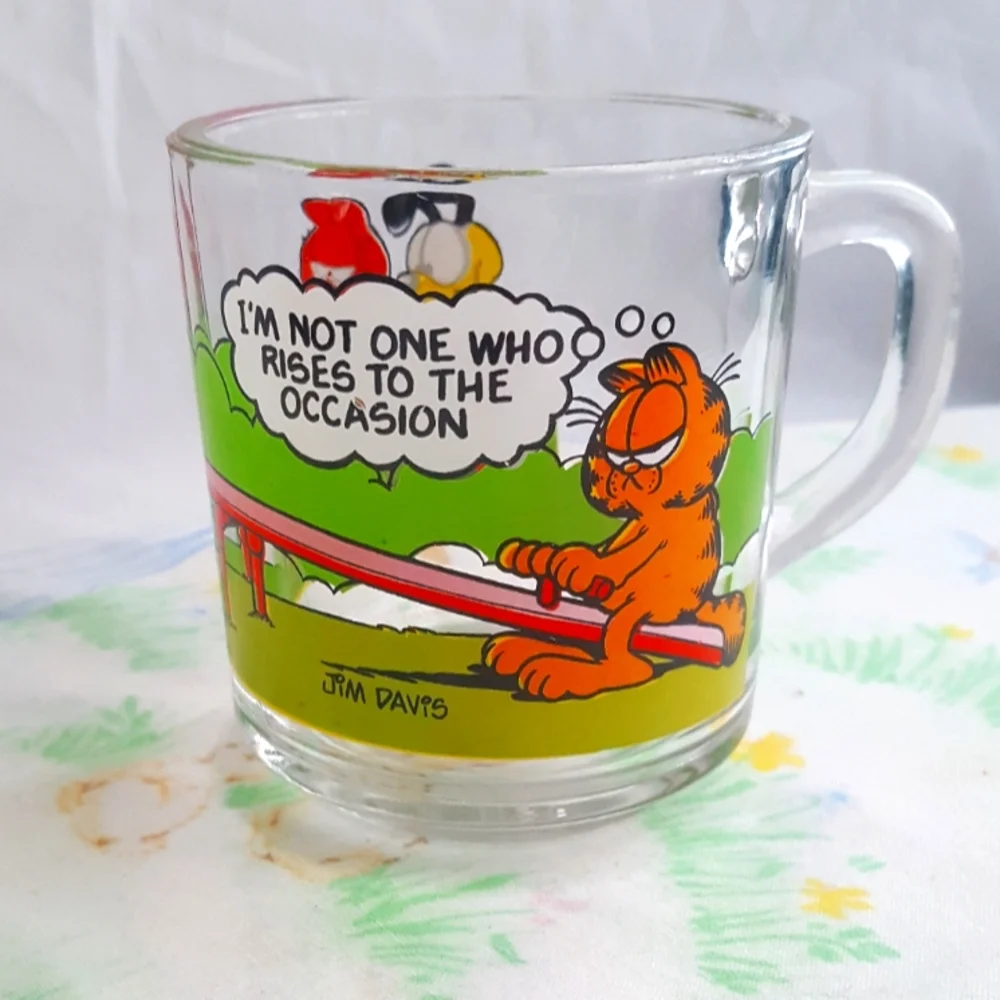 McDonald's | Dining | Vintage Garfield Mcdonalds Clear Mug | Poshmark